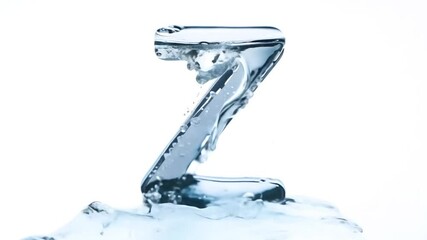 Poster - Liquid Water Forming the Letter Z in a Clear Setting on a Bright Day Generative AI