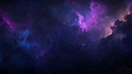 Wall Mural - in the depths of space, a brilliant starfield background accompanied by a starry outer space backgro