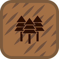 Canvas Print - Pine Tree Icon Design