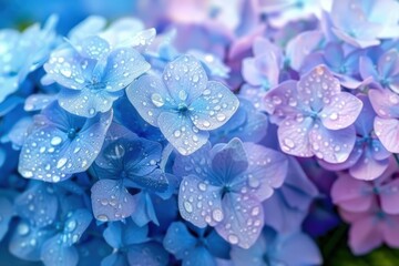 Sticker - Delicate blue hydrangeas