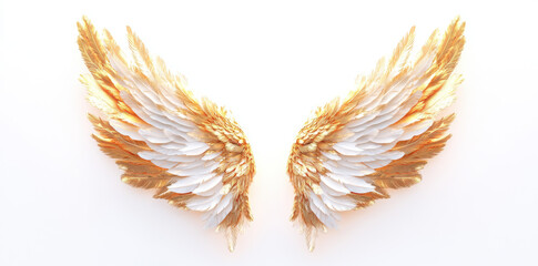 Sticker - Golden Angel Wings.