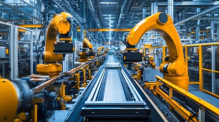 Poster - automated and iot powered smart factory streamlining production processes for efficiency and safety 