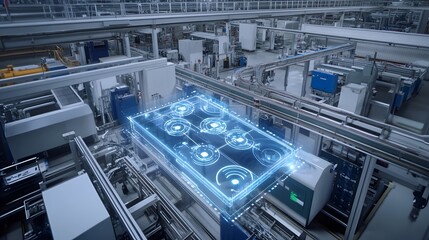 Poster - advanced iot sensors tracking and analyzing environmental conditions in a cutting edge smart industr