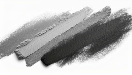 Grey and Black chalk color isolated on white background.