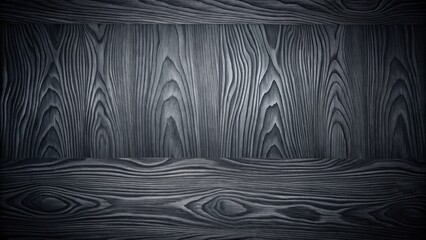 Poster - Abstract black wood surface with intricate vignette pattern