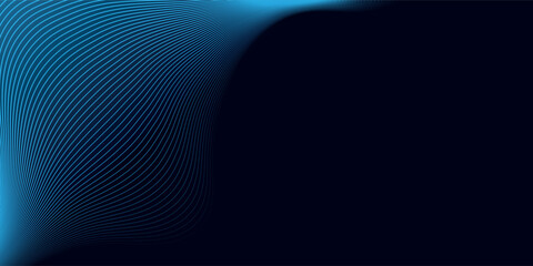 Wall Mural - Abstract technology background with light effect. Glowing wave lines. Dynamic waves. Vector illustration.