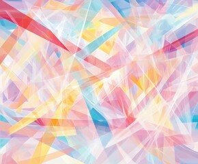 Wall Mural - Colorful abstract composition with pastel hues and dynamic shapes