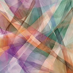 Poster - Colorful abstract patterns intertwining softly in layered textures