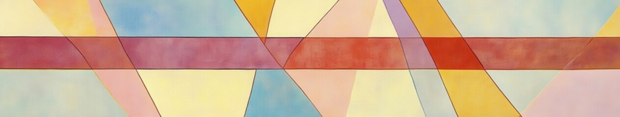 Wall Mural - Colorful abstract geometric artwork with vibrant triangles and lines