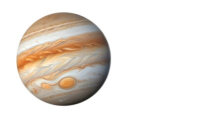 planet jupiter isolated on a white background