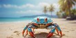© LoFi J. - Cute crab on the paradise beach Travel concept.