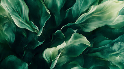 Poster - Abstract green plant, wallpaper, the lush greenery of beautiful plants is pleasing to the eye.