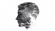 © Retes Art - A silhouette of a human head in profile, with a fingerprint pattern overlayed, suggesting the concept of individual identity.