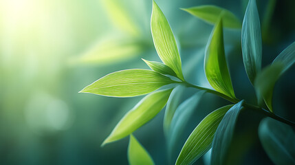 Canvas Print - Abstract green plant, wallpaper, the lush greenery of beautiful plants is pleasing to the eye.