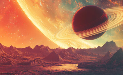 Poster - Alien Planet Landscape.