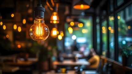 Poster - innovative smart lighting system that automatically adjusts illumination levels in a restaurant base