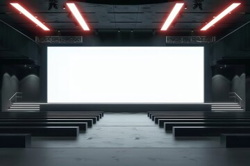 Canvas Print - Empty auditorium with screen