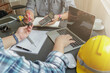 © thatinchan - team Engineers and designers teamed up to discuss and consult with each other about machine structure to calculate and design for safe operation of the machine and as required by customers.