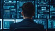 © Creator88 - Cybersecurity professional analyzing threat patterns in a darkened command center, cybersecurity, threat analysis