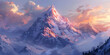 © Sana - Towering Snow-Covered Peak Above a Sea of Clouds background image