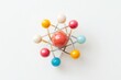© woters - Colorful molecular model representing atomic structure on a white background in a bright and modern style