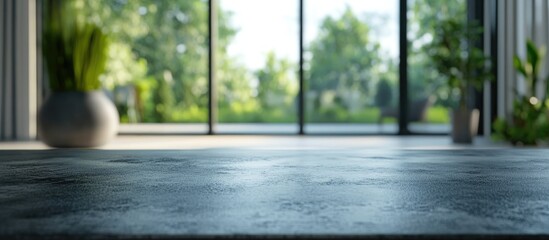 Poster - 3d rendering of a tabletop with blurred interior background