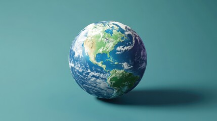 Poster - Isolated astronomic symbol of earth in 3D cartoon rendering