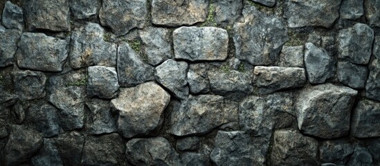 Poster - 3D rendering of a grunge rock wall background