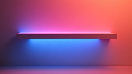 Isolated shelf on a neutral background 3D rendering illustration