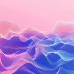 Poster - A serene blend of pink and blue waves creating a soft, dreamlike atmosphere, perfect for backgrounds and abstract art.