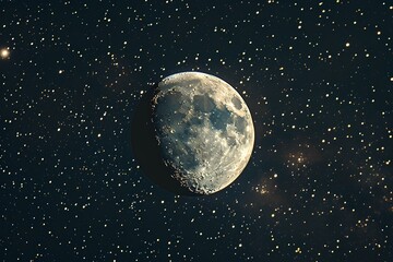 An image of the moon in the night sky