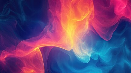 Poster - Vibrant multicolored abstract motion background Dynamic illustration of movement set against a dark backdrop