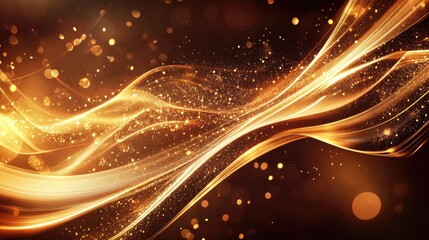 Poster - Vibrant abstract brown backdrop featuring shimmering elements