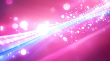 Poster - Illustration featuring a pink backdrop with soft lighting and blue flash lines ideal for web design purposes