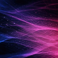 Poster - Vibrant wave patterns with glowing colors, creating a dynamic and energetic abstract background for various creative projects.