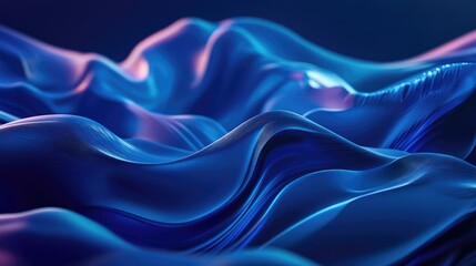 Poster - Futuristic background illustration featuring abstract blue waves perfect for design wallpaper