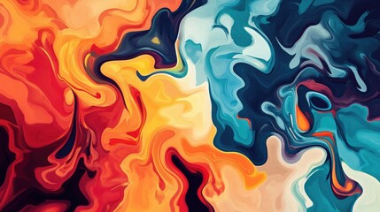 Poster - Vibrant abstract background illustration featuring natural colors