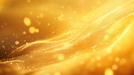 Poster - Warm 3D golden yellow background with gentle lighting and soft hues, creating a cozy and inviting atmosphere.