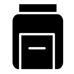 Sticker - Baby Food Jar Glyph Icon