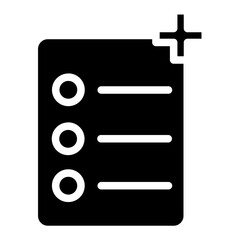 Poster - Document File List Glyph Icon