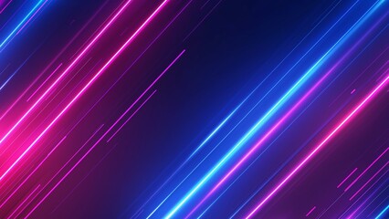 Wall Mural - Abstract background of blue and pink neon lines