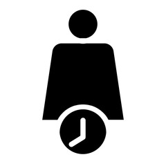 Poster - Personal Time Clock Glyph Icon