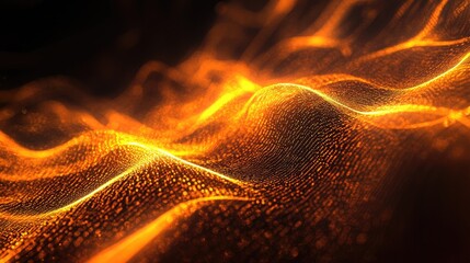 Leinwandbilder - Dynamic abstract lines in motion against a dark background, forming intricate patterns and glowing with energy.