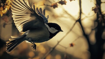 Canvas Print - Bird in Flight, Nature's Grace