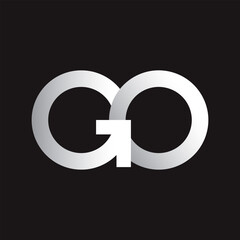 Aufkleber - Typography of GO with arrow inside. Very suitable in various business purposes, also for icon, symbol and many more. Vector 10 eps.