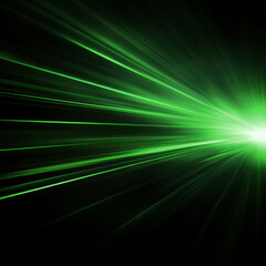 Wall Mural - green laser beam abstract background: a vibrant green laser beam slices through the darkness, creati