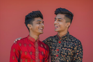 Two indian men in traditional kurta