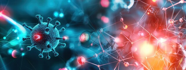 Poster - A close-up of a bioengineered microorganism producing valuable compounds, such as insulin or antibiotics, with glowing bioreactors surrounding it, symbolizing the potential of synthetic biology