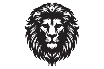 Wall Mural - lion head silhouette vector illustration