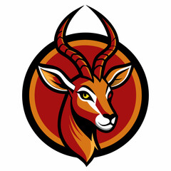 Sticker - Antelope Vector Logo Design